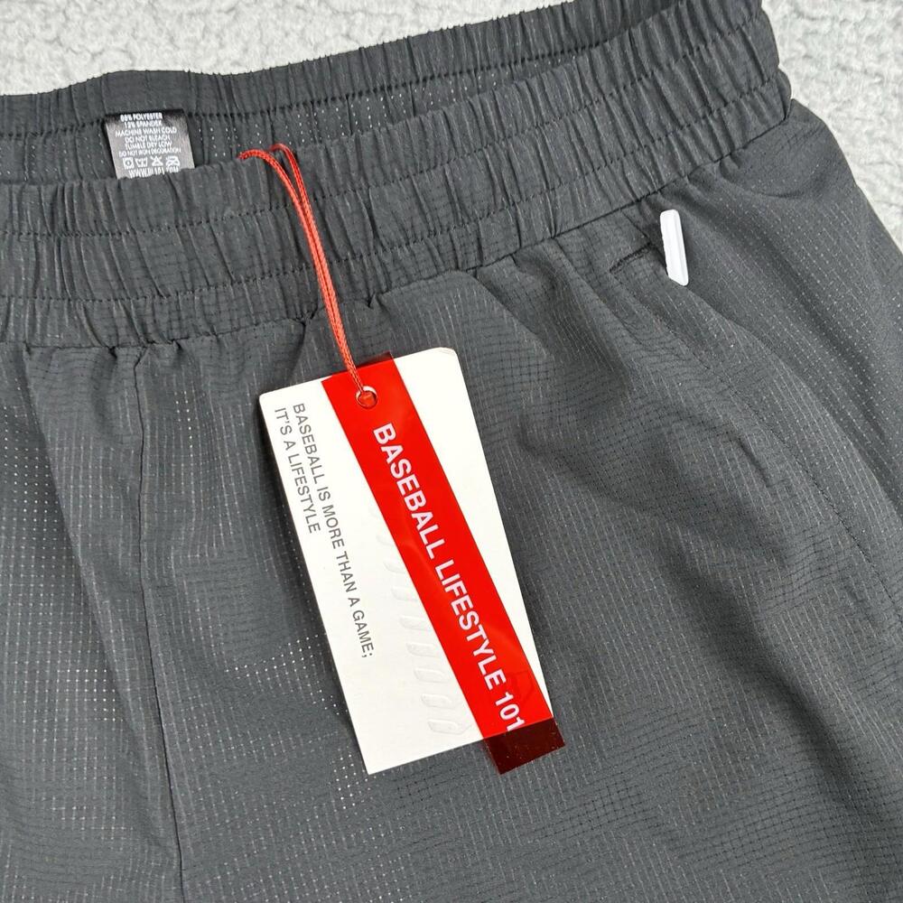 Baseball Lifestyle 101 Off Field Training Shorts Mens Small Black Athletic NWT - Picture 2 of 13
